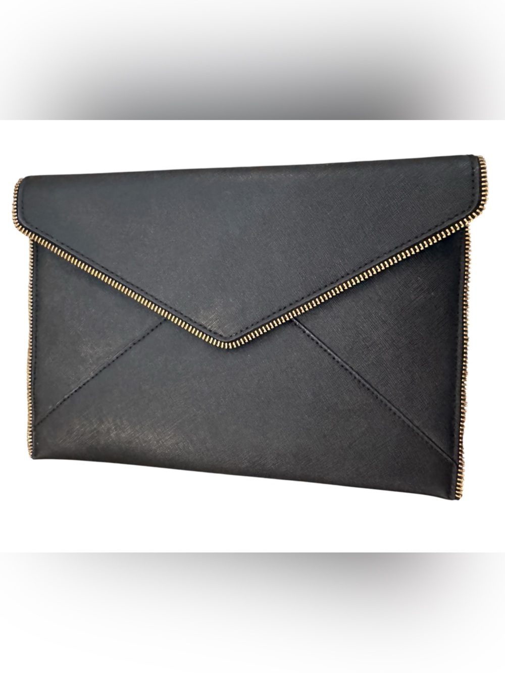 Rebecca minkoff black leather clutch